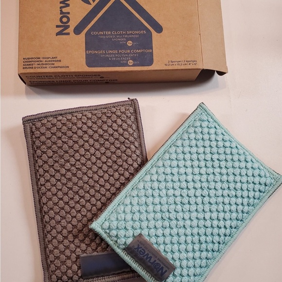 Norwex Counter Cloth Sponges LE Set of 2 NIB Eliminate Paper Towel Waste - Picture 2 of 4